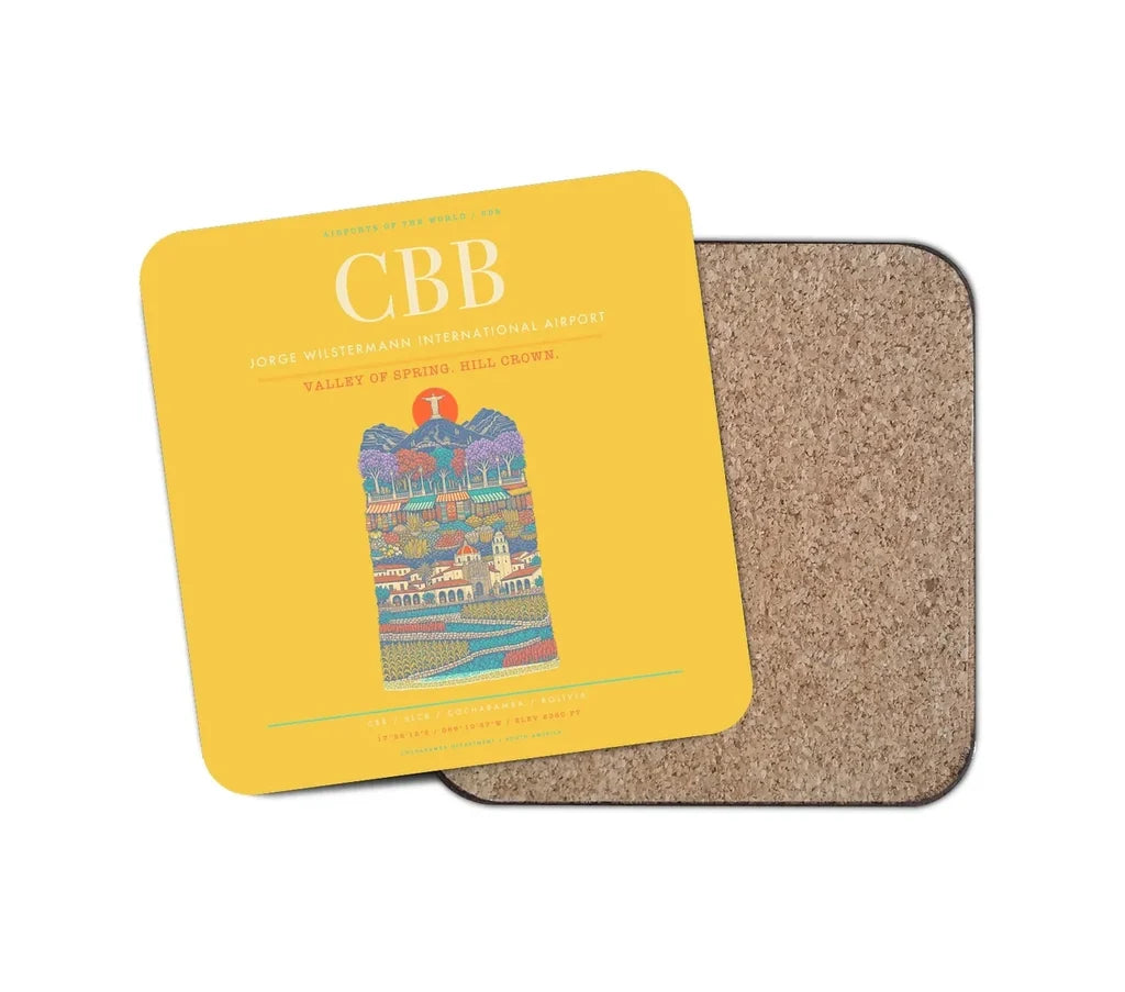 Jorge Wilstermann International Airport CBB Coaster 1-Piece - Yellow