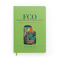 Thumbnail for Rome Leonardo da Vinci Fiumicino Airport (FCO) design on light green notebook