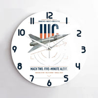 Thumbnail for Dassault Mirage IIIC design on white no frame wall clock