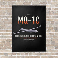 Thumbnail for MQ-1C Gray Eagle ER vertical canvas print - framed - black background