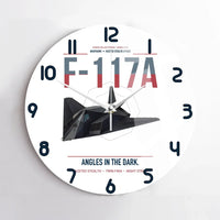 Thumbnail for F-117A Nighthawk design on white no frame wall clock