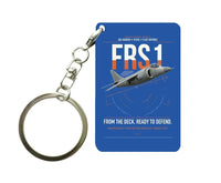 Thumbnail for British Aerospace Sea Harrier FRS.1 design on blue designed key chain, double-side print