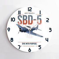 Thumbnail for SBD-5 Dauntless design on white no frame wall clock