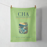 Thumbnail for Chattanooga Airport (CHA) design on light green towel