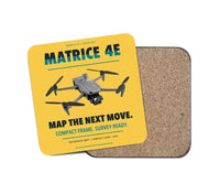 Thumbnail for DJI Matrice 4E design on yellow 1 piece coaster