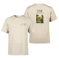 Thumbnail for Treviso Airport (TSF) design printed on beige double-side t-shirt