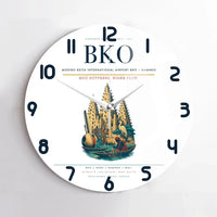 Thumbnail for Modibo Keita International Airport (BKO) design on white no frame wall clock