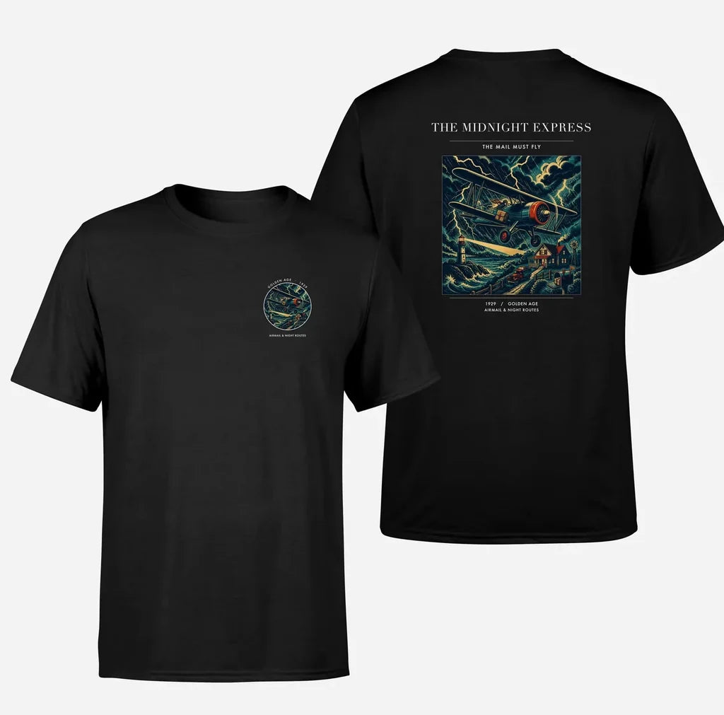 VINTAGE G4033 - The Midnight Express - Double-Side T-Shirt design on black double side t shirt