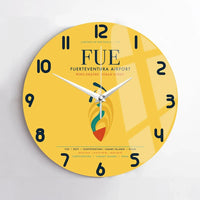 Thumbnail for Fuerteventura Airport (FUE) design on yellow no frame wall clock
