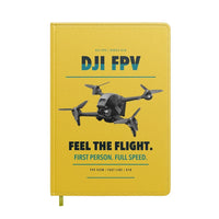 Thumbnail for DJI FPV design on yellow notebook