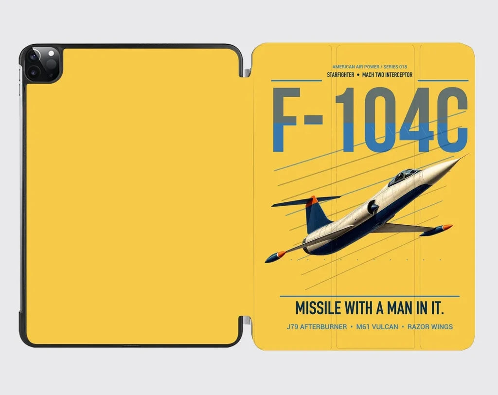 F-104C Starfighter design on yellow ipad tablet case