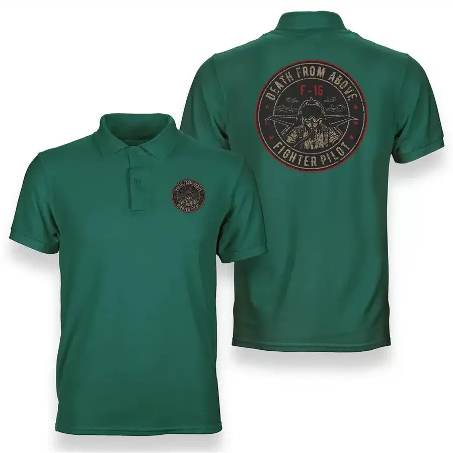 Fighter Jet 16 - Death Polo Shirt - view 3