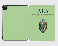 Thumbnail for Almaty International Airport (ALA) design on light green ipad tablet case