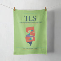Thumbnail for Toulouse-Blagnac Airport (TLS) design on light green towel