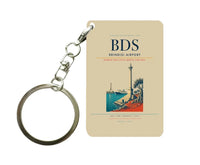 Thumbnail for Brindisi Airport (BDS) design on beige key chain