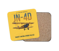 Thumbnail for Curtiss JN-4D Jenny design on yellow 1 piece coaster