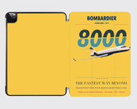 Thumbnail for Bombardier Global 8000 design on yellow ipad tablet case