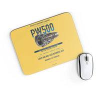 Thumbnail for PW500 design on yellow rectangle mouse pad