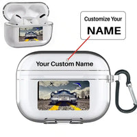 Thumbnail for Old Car and Planes AirPods Pro transparent case - With Buckle +Name