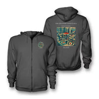 Thumbnail for VINTAGE G4127 - The Heliport Downtown - Premium Zipped Hoodie design on darkgray