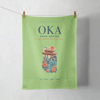 Thumbnail for Naha Airport (OKA) design on light green towel