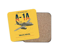 Thumbnail for Messerschmitt Me 262A-1a design on yellow 1 piece coaster