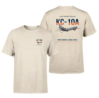 Thumbnail for KC-10A EXTENDER design on beige double-side t-shirt, double-side print