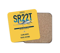 Thumbnail for Cirrus SR22T design on yellow 1 piece coaster