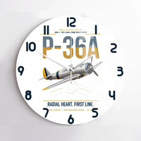 Thumbnail for P-36A Hawk design on white no frame wall clock