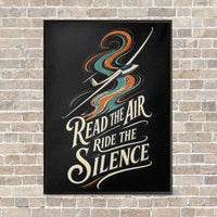 Thumbnail for Read The Air Ride The Silence vertical canvas print - framed - black background