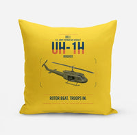 Thumbnail for Bell UH-1H Iroquois design on yellow pillow