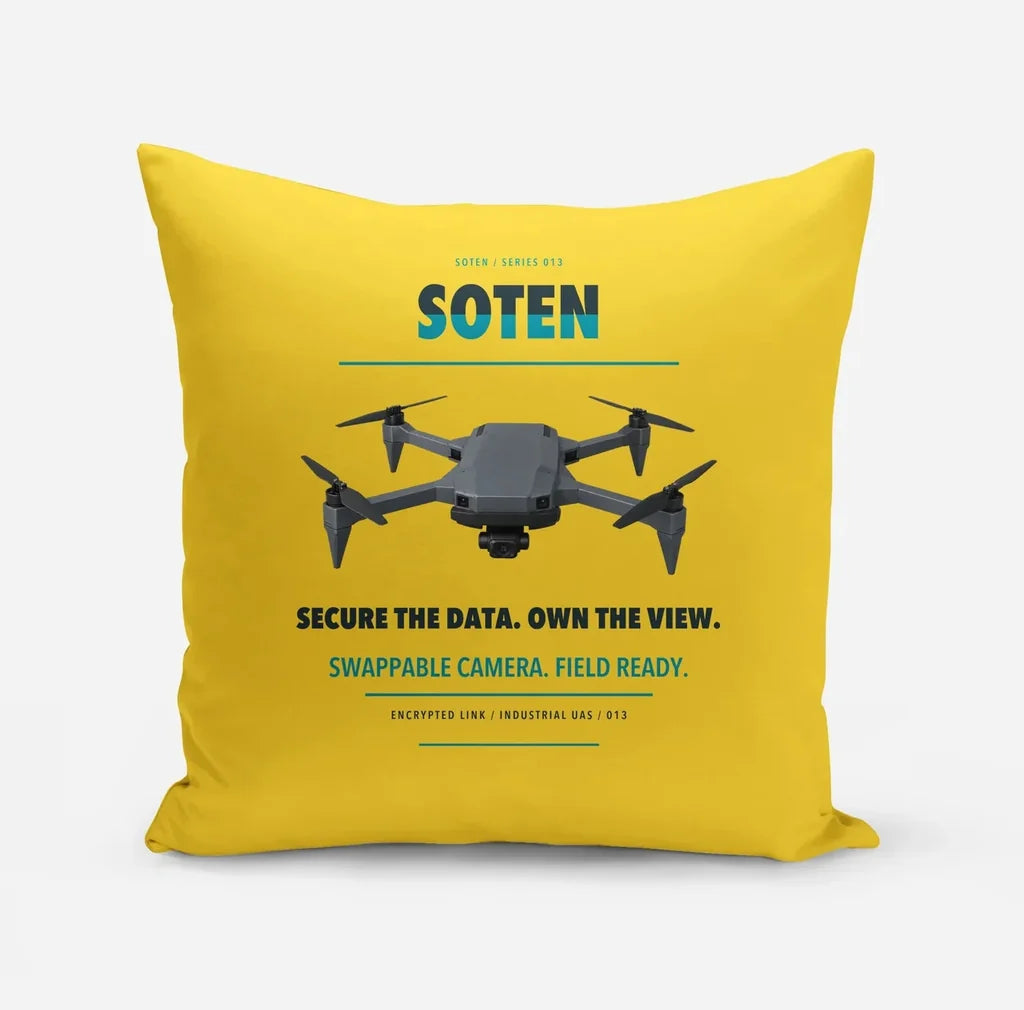 ACSL SOTEN design on yellow pillow