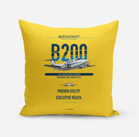 Thumbnail for Beechcraft King Air B200 design on yellow pillow