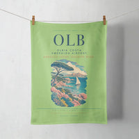 Thumbnail for Olbia Costa Smeralda Airport (OLB) design on light green towel