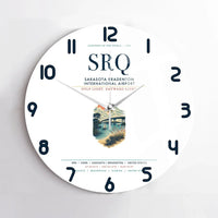 Thumbnail for Sarasota Bradenton International Airport (SRQ) design on white no frame wall clock