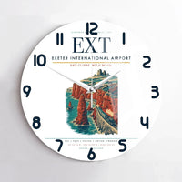 Thumbnail for Exeter International Airport (EXT) design on white no frame wall clock
