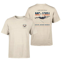 Thumbnail for MC-130J COMMANDO II design on beige double-side t-shirt, double-side print