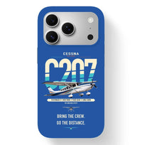 Thumbnail for Cessna T207A Stationair 8 design on blue magsafe iphone case, for iPhone 17 Pro