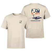 Thumbnail for C-5M Super Galaxy design on beige double-side t-shirt, double-side print