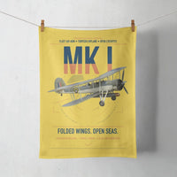 Thumbnail for Fairey Swordfish Mk I design on yellow towel