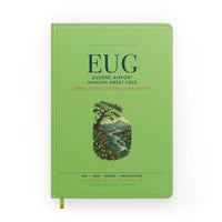 Thumbnail for Eugene Airport Mahlon Sweet Field (EUG) design on light green notebook
