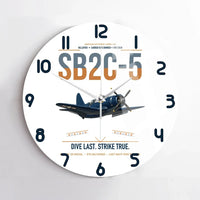 Thumbnail for SB2C-5 Helldiver design on white no frame wall clock