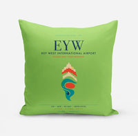 Thumbnail for Key West International Airport (EYW) design on light green pillow