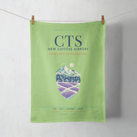 Thumbnail for New Chitose Airport Sapporo (CTS) design on light green towel