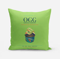 Thumbnail for Kahului Airport (OGG) design on light green pillow