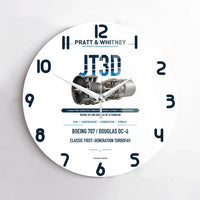 Thumbnail for JT3D design on white no frame wall clock