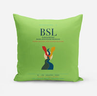 Thumbnail for EuroAirport Basel-Mulhouse-Freiburg (BSL) design on light green pillow