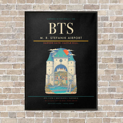 M. R. Stefanik Airport BTS - Canvas Framed - Black