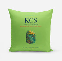 Thumbnail for Sihanouk International Airport Sihanoukville (KOS) design on light green pillow