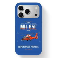 Thumbnail for Airbus MH-65E Dolphin design on blue magsafe iphone case, for iPhone 17 Pro